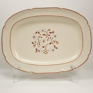 The Covington Edition Idlewild Pattern 13" Oval Platter Stoneware Japan